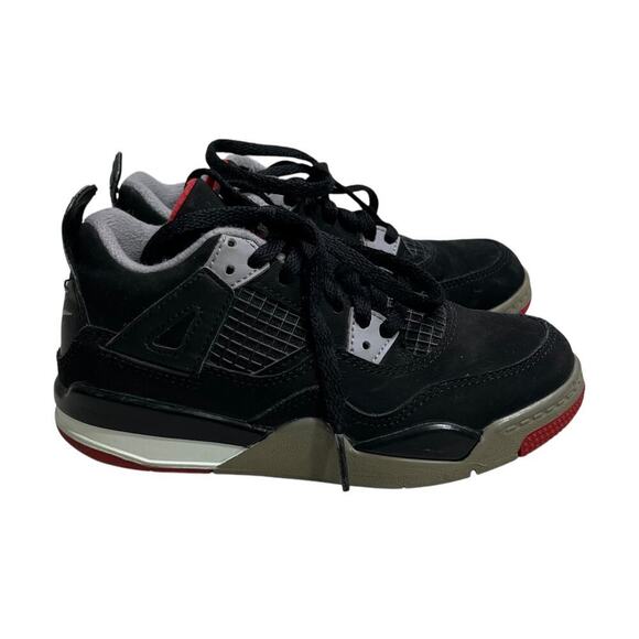 NIKE JORDAN 4 RETRO BRED (GS) (2019)408452-060 -‎ YOUTH SIZE 11C